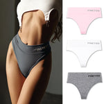 3Pcs M-2XL Seamless Thongs Women High Waist G-string Ladies Comfortable Bikini Panties Thong Underpants Girls Underwear Lingerie