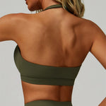 Woman Bra Gym Underwear Yoga Sport Bra Outdoor Jogging Hanging Neck Shoulder Strap Fitness Sports Bra Breathable Sexy Female Top