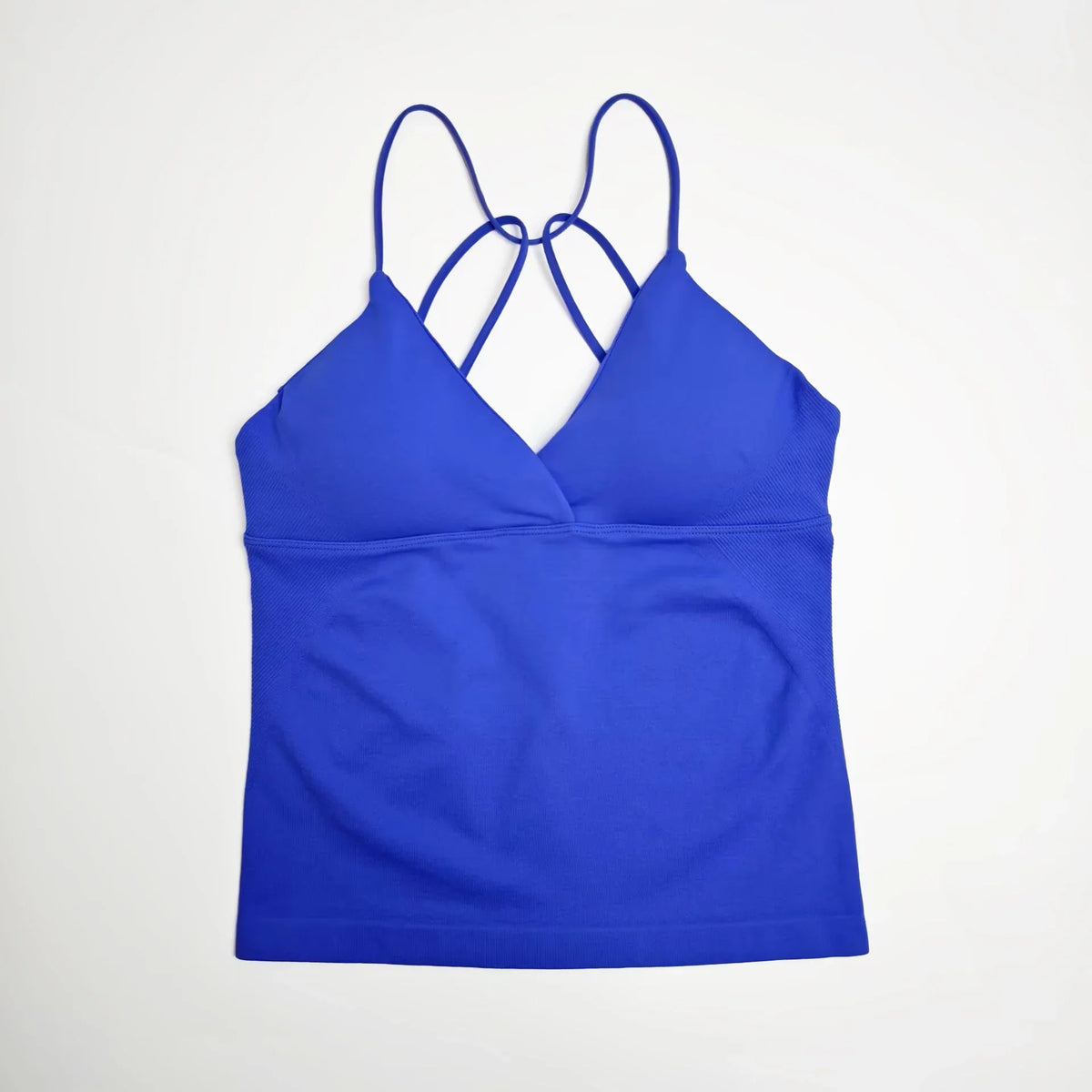 NCLAGEN Vision Twist Front Longline Top Gym Yoga Tops Women Quick Dry Thin Strap High Elastic Workout Vest Push-up Fitness Tank