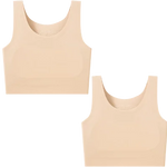 Women's Large Breasts Underwear Wide Shoulder Invisible Corset Antibump Thin Underwear Full Cup Vest Traceless Bra with Bra Pads