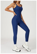 Hearuisavy Female Jumpsuit Long Elegant Sports Bodysuit Woman Gym Clothes Strappy Fitness Overalls Push Up Pilates Yoga Leotard