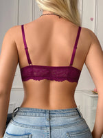 Modern Lace Women's Bra Front-Closure Push-Up Sexy Bras Mesh Lace Trim Comfortable Bra for Woman