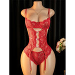 Nighttime Transparent Open Bra Porn Lingerie Corset Deep V Sexy Crotchless Underwear Women Lace Hollow Bras Hot Teddy Bodysuit
