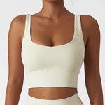Comfort SkinFriendly Sports Bra With Chest Pad Tank Top Women Gym Fitness Running Yoga Bra Stretch Pull Up Vest Underwear Women