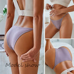 4Pcs/Set Women's Cotton Panties 3Pcs/set Sexy Low Waist Briefs M-2XL Comfortable Underwear Female Soft Color Underpants Lingerie