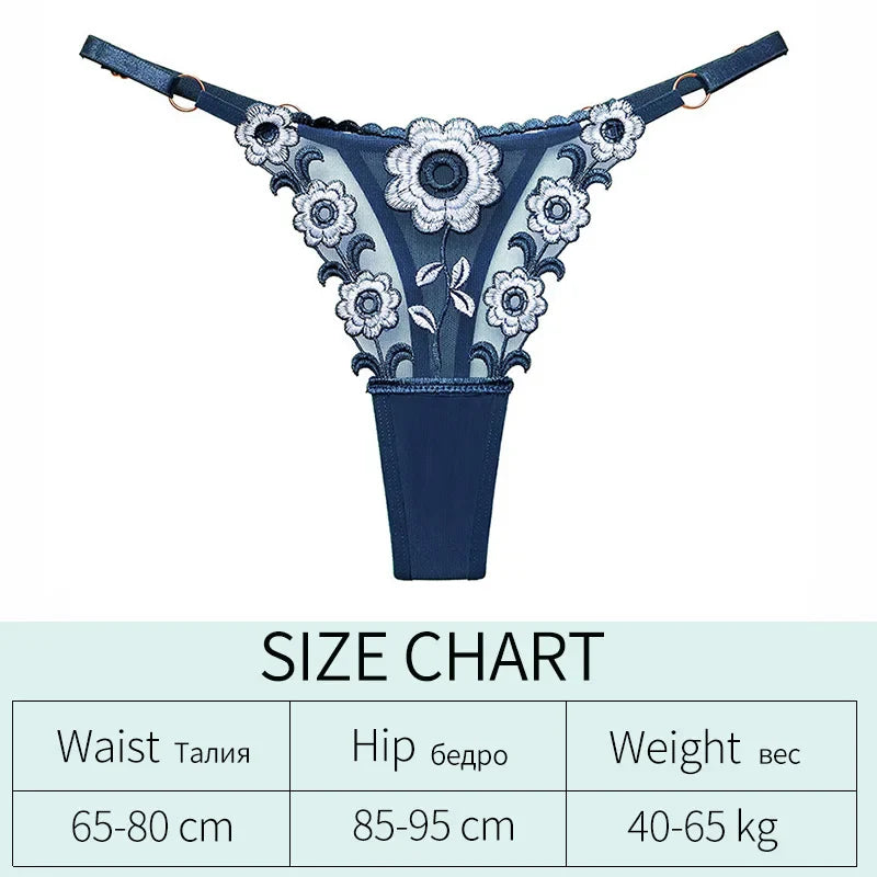 Thin Sexy Girls G String Thong Lace Panties Women Briefs Embroidery Hollow Out Transparent Underwear Female Lingerie
