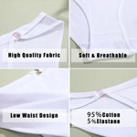 4PCS/Set Women Cotton Panties Sexy Low Waist Briefs Female Soft Breathable Underwear Button Design Fashion Comfortable Lingerie