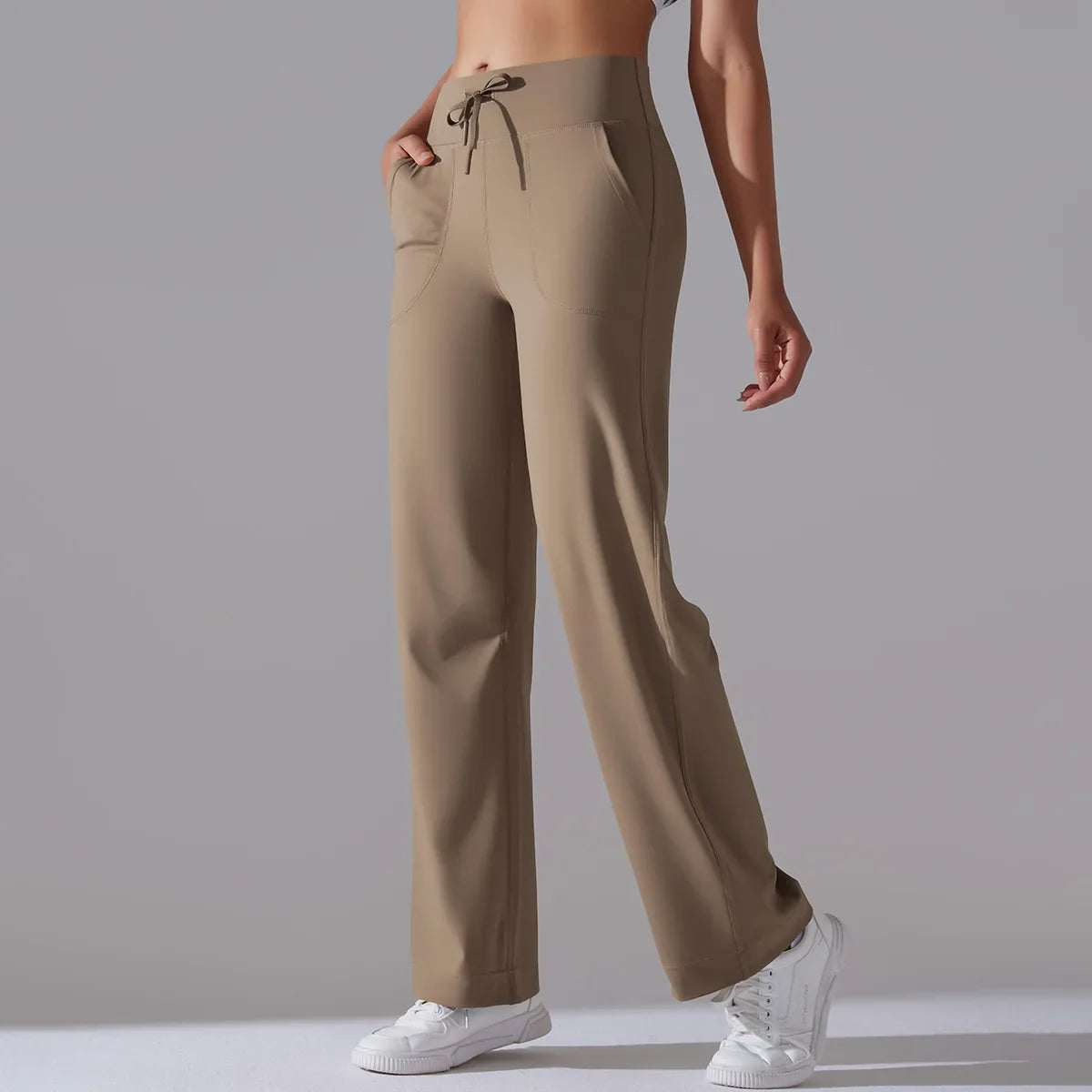 New Yoga Straight Leg Sweatpants Straight Leg Women's Loose Tracksuit Pants Wide Leg Outdoor Gym Running Casual Tracksuit Pants