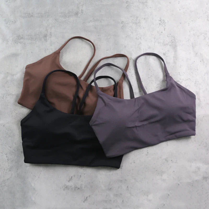 DIAS FIT JOY Women's Sports Bra with Removable Pads for Yoga Golf Cycling – High Support Workout Vest for Running & Fitness