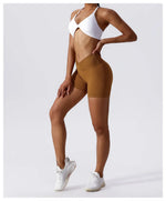 Summer Seamless High Waist Yoga Shorts Elasticity Sports Leggings Women Breathable Cycling Shorts Buttock Lift Gym Shorts Women