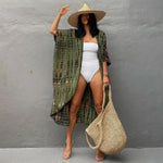 Beach Cover Ups for Swimwear Women Black Tie Dye Kimono Swimsuit Cape Summer Dress 2022 Beachwear Outfits Sales