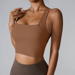 Women's Sports Bra Top Tight Elastic Gym Sport Vest Yoga Bras Crop Top Yoga Clothes Stretch Sports Underwear