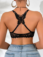 1Pcs Lace Butterfly Women's Sexy Bras French Front Closure Push up Bra Non-Padded Comfortable Versatile Back Design Top