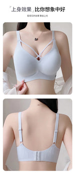 Traceless Half-Fixed Cup Women Underwear Thin Jelly Soft Support Anti Drop Adjustable No Steel Ring Super Soft Solid Color Bras