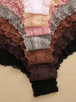 3Pcs Women Cotton Brazilian Pants Sexy Lace Brazilian Briefs Low Waist Floral Solid Color G-string Breathable Soft Lingerie