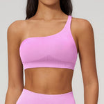 Summer Shockproof Sport Bra Women's Beautiful Back Gym Sports Underwear Women Oblique Shoulder Straps Running Fitness Yoga Bra