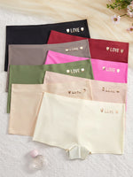 Summer Seamless Panties 8PCS/Set Women's Smooth Elastic underwear Love Heart Accent Female Soft Solid Thin