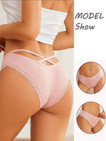 4PCS Cotton Seamless Panties Hollow Sexy Design Unique Low Waist Women Panties Breathable Girls Underwear Soft Lingerie S-XL