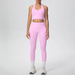 Yoga Clothing Set Women's High Waisted Leggings and Top 2 Piece Seamless Fitness Exercise Clothing Gym Sportswear Tracksuits