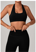 Sexy Fitness Bra Women Sports Sports Bra Halter Top High Support Push-up Open Back Running Gym Wear Yoga Bra Workout Underwear