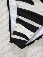 2025 New Women's Black Ground White Dot Printed Swimsuit Halter Neck Low Waist Bikini Set For Summer Female Swimwear Brazilian