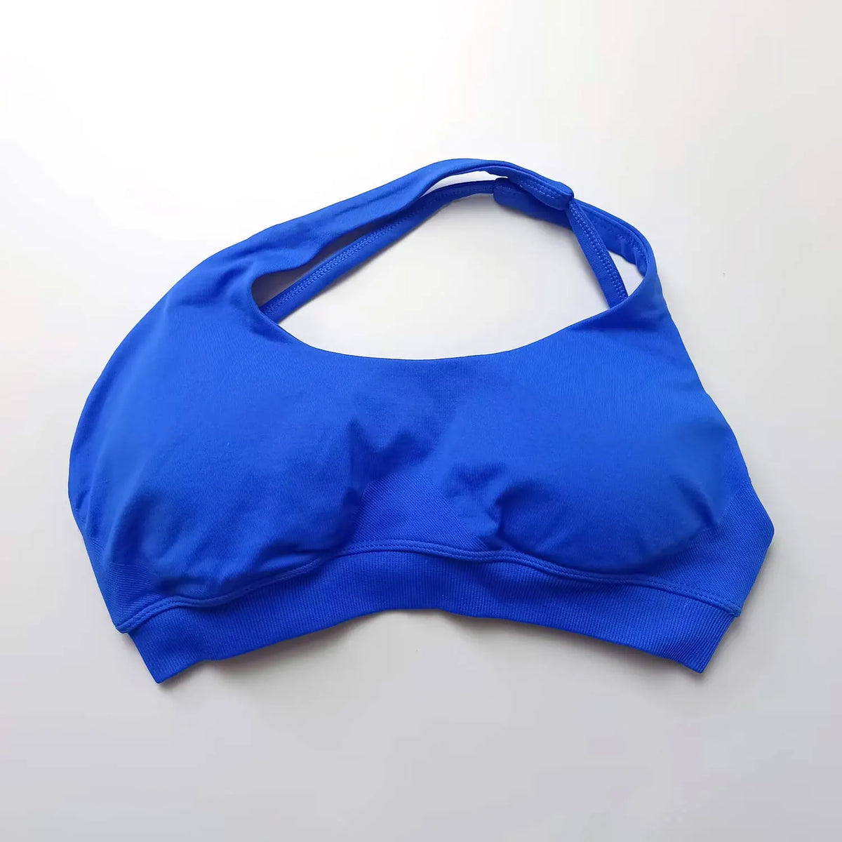 NCLAGEN Asymmetric Sports Bra High Support Backless Gym Top Women Halter Fitness Running Workout Clothes Sexy Seamless Underwear