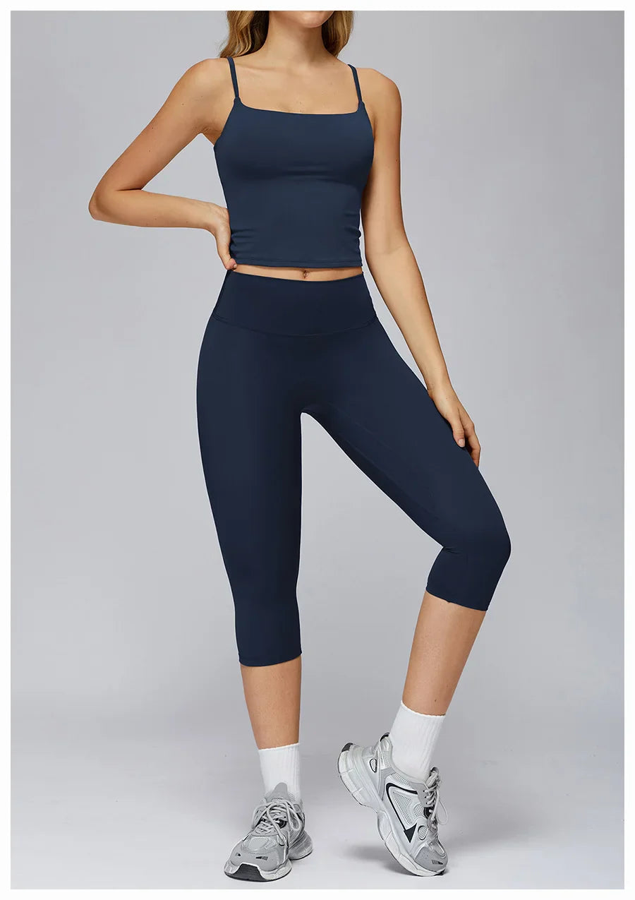 New yoga set 2 pieces gym set Women Long Sleeve Sports Shirts Sports Bra Leggings Suit Fitness Running Workout Suits Tracksuit