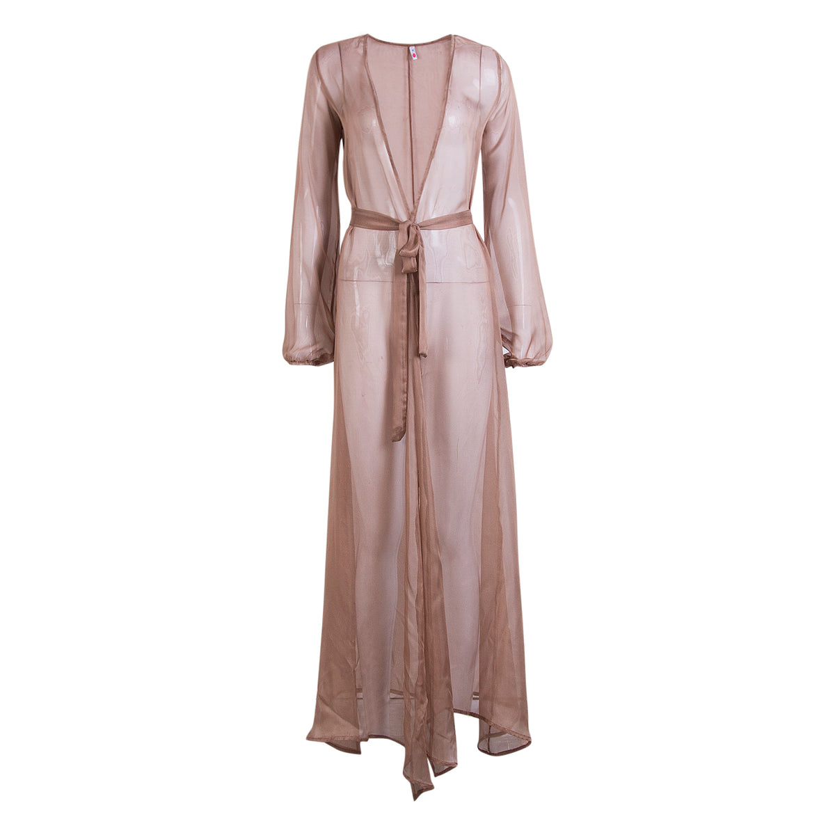 See Through Chiffon Cardigans Robes Women Bikini Cover-Ups Swimsuit Smock Long Beach Dress with Belt Sexy Bathing Suit Cover Up