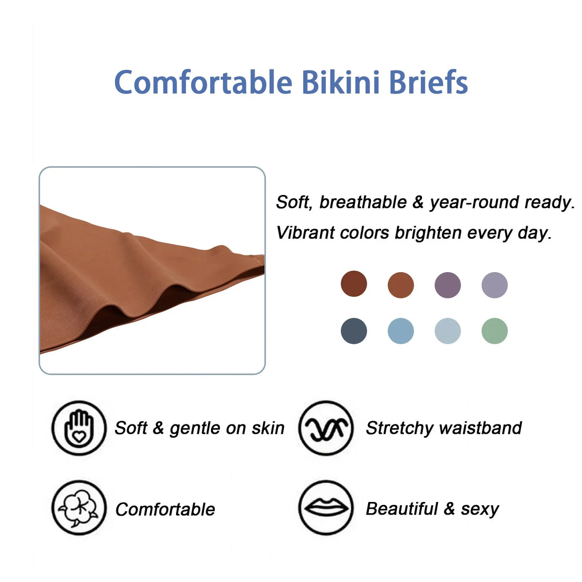 6 Pcs Women's Hot Sexy Low Waist Thong Underwear - 4 Seasons Daily/Leisure/Commuting Wear, Elegant Solid Color, Simple Design