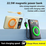 Lenovo10000mAh Magnetic Power Bank Portable Wireless Charger With Cable Fast Charging External Battery Stand For iPhone Xiaomi