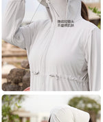 Ice Silk Long Sleeve Sunscreen Clothing 3XL 4XL UPF 50+ UV Protection Thin Breathable Sun-Proof Coat Ice Silk Sunscreen Jacket
