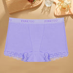 Women's Cotton Lace Boyshorts Sexy Letter Belt Breathable Boxer Panties High Waist Stretch Briefs Comfortable Sport Shorts S-XXL