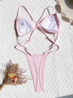 Shiny Sequin Black One Piece Swimsuit 2026 Women Sexy Hollow Out Backless Thong Bikini Summer Bathing Suit Swimwear Monokini