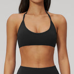 Breathable Bra Gym Top Women Bras High Support Thin Strap Halter Sports Bras Push-up Workout Underwear Shockproof Yoga Tank Tops