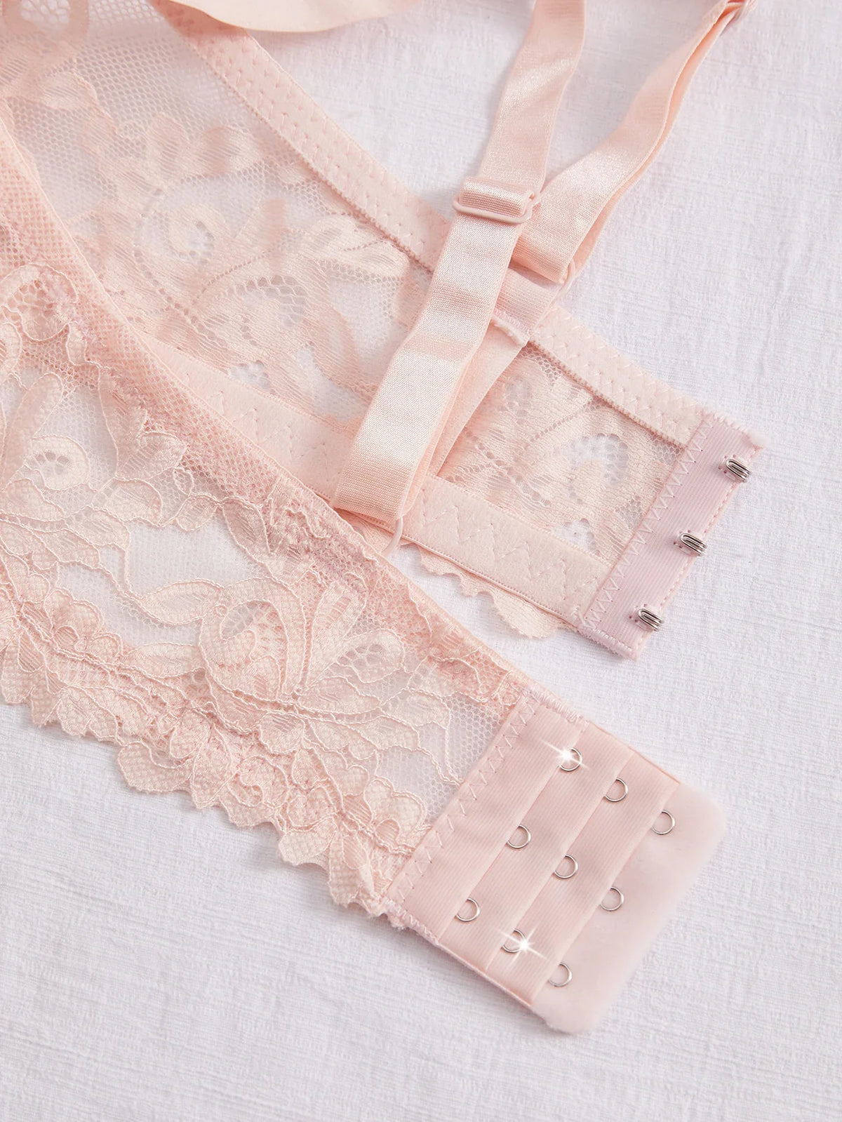 4PCS Plus Size Women's Bras Floral Lace Underwire Underwear Set Side Support Push Up Daily Comfort Full Cup Lingerie Set