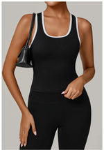 Sports Underwear Women's Sports Strappy Top Yoga Vest Fitness Tank Top Gym Beautiful Open Back Bra Running Workout Halter Bra
