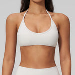 Breathable Bra Gym Top Women Bras High Support Thin Strap Halter Sports Bras Push-up Workout Underwear Shockproof Yoga Tank Tops