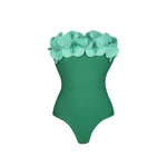 2Pcs Laser Flower Swimsuit Sexy Women Bikini Bandeau Biquini Female Push Up Swimwear Ptachwork Bathing Suits Bodysuit Beachwear