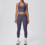 2pcs Yoga Set Gym Outfits Clothes Athletic Wear Yoga Suits For Women Fitness Set Tracksuits Sports Bra Gym Leggings Sportswear
