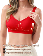 1pc Color Women's Seamless Wireless Sports Bras - Soft Stretchy Push-Up Design Everyday Basic Bras, Removable Padding Lingerie