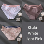 Women Printing Floral Panties 3Pcs/set Low-Rise Cotton Briefs Female Comfortable Underwear Female Soft Panties Lingerie M-2XL