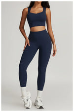 2 Pieces Yoga Suit Women Sexy Tight-Fitting Fitness Sports Set Gym Bra Elasticity High Waist Leggings Female Athletic Wear 8793