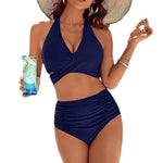 2025 Women V Neck Bikini Sets Cheeky Two Piece Swimsuit Push Up Adjustable Straps Bathing Suit String Swim Suits Female Swimwear