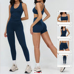 Yoga Clothes Set 2PCS Gym Crop Top Women Outfits Sports Bra High Waist Legging Fitness Suit Running Workout Tracksuit Sportswear