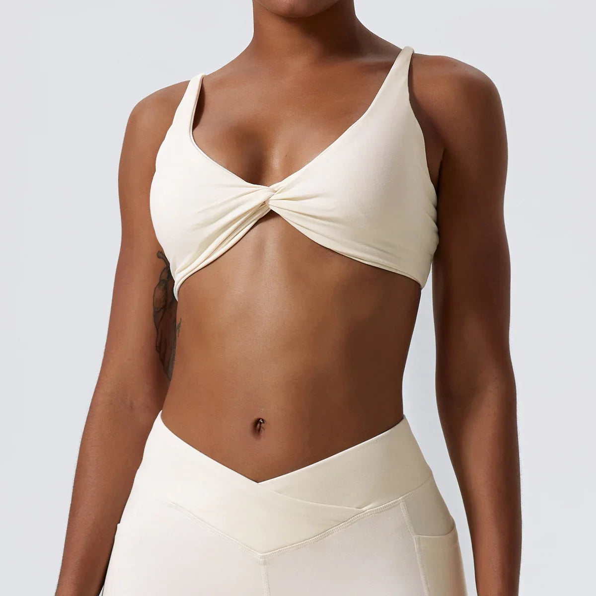 Hearuisavy Summer Sports Bra Shockproof Push Up Gym Top Women Quick-Dry Yoga Clothes Pleated Design Brassiere Workout Crop Top