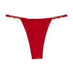 1pcs Women Sexy Thongs Low Rise Lady G-string Heart Decoration Erotic Intimate Lingerie T-Back New Fashion Cotton Crotch Panties