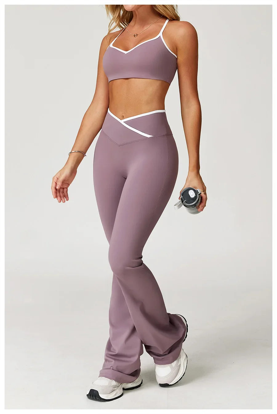 Sportswear Woman Gym Sports Bra Shorts Leggings 2 Piece Set Workout Naked Feeling Seamless Female Fitness Clothing Tracksuits