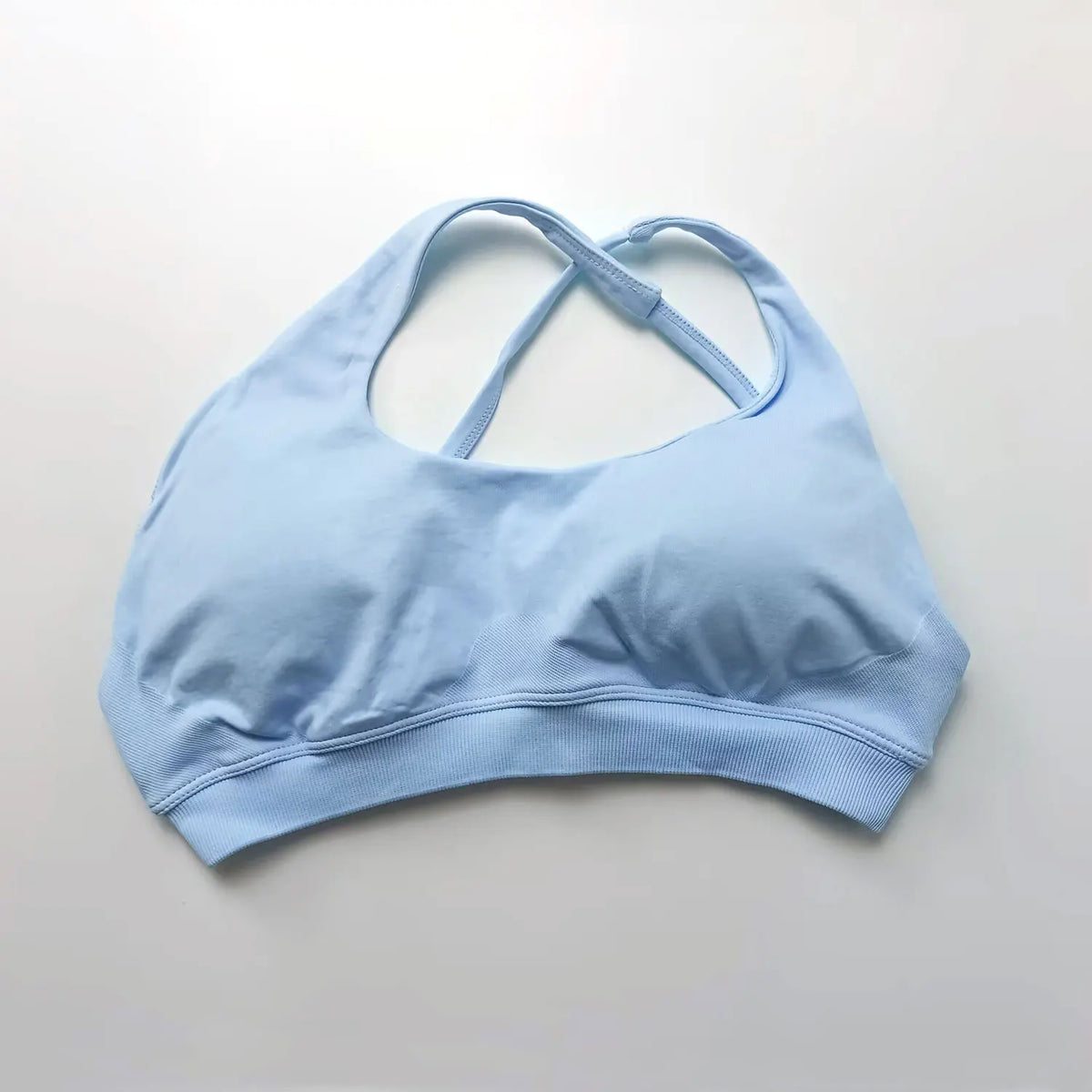NCLAGEN Asymmetric Sports Bra High Support Backless Gym Top Women Halter Fitness Running Workout Clothes Sexy Seamless Underwear