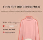 Women Thermal Underwear Winter Thickened and Flannel Bottom Shirt Solid Long Sleeve Basic T-Shirt Heating Fiber Pullovers