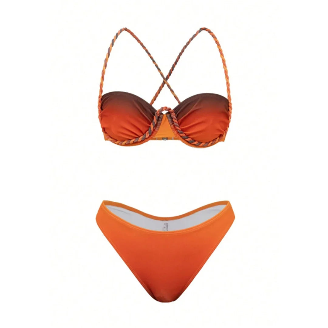 S - XL 3PCS With Skirt Underwired Bikini Female Swimsuit Women Swimwear Bather Bathing Suit Swim Three-pieces Bikini set K8080